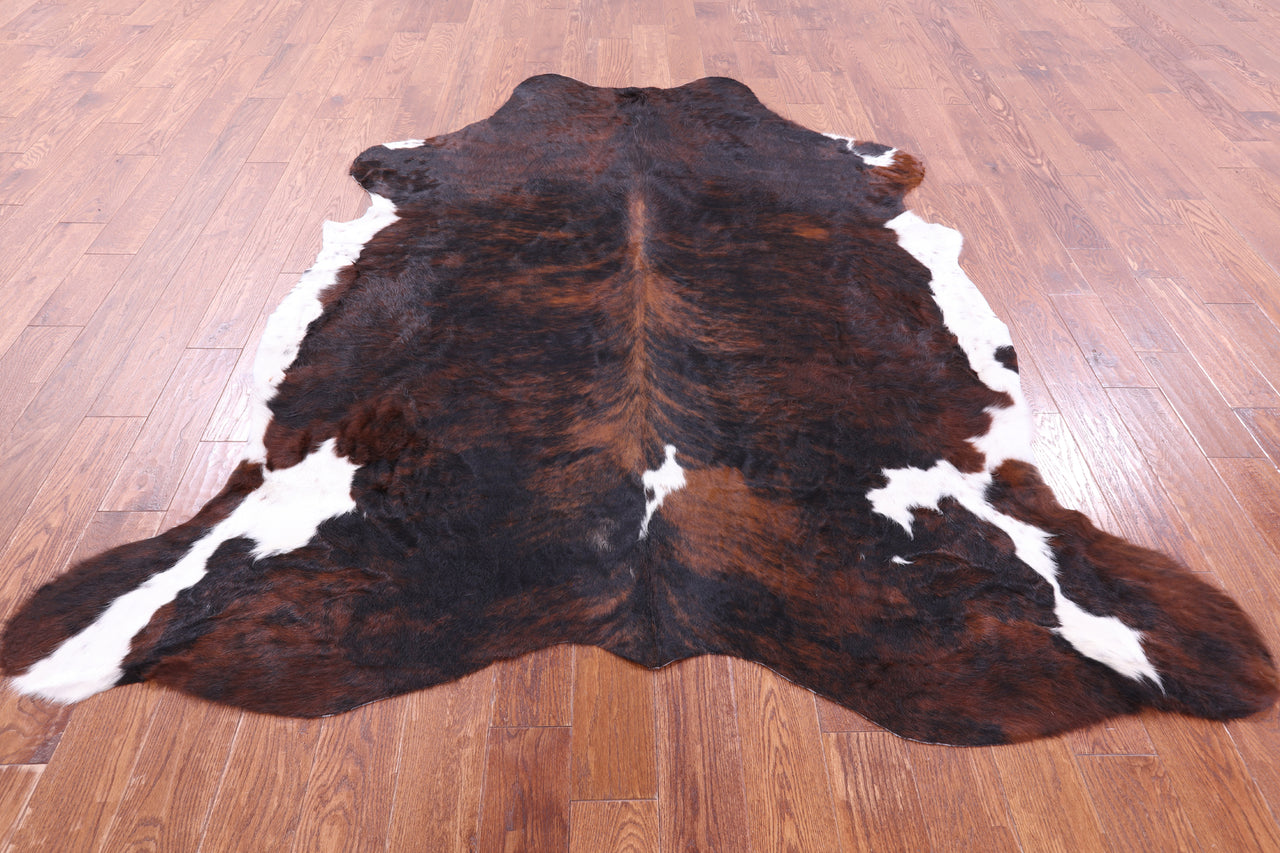 Tricolor Natural Cowhide Rug - XLarge 7'10"H x 6'10"W