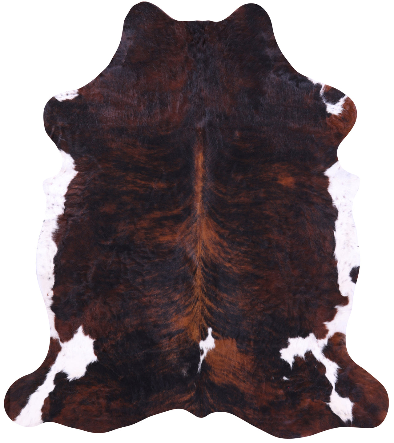 Tricolor Natural Cowhide Rug - XLarge 7'10"H x 6'10"W