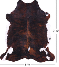 Thumbnail for Tricolor Natural Cowhide Rug - XLarge 7'10