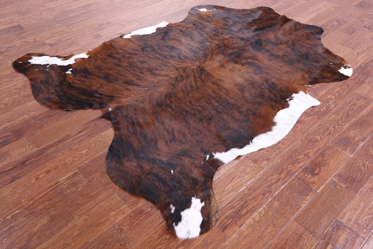 Brindle Natural Cowhide Rug - XLarge 7'4"H x 6'1"W