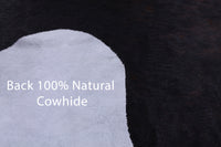 Thumbnail for Black Brown Natural Cowhide Rug - XLarge 7'1