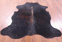 Thumbnail for Black Brown Natural Cowhide Rug - XLarge 7'1