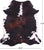 Tricolor Natural Cowhide Rug - XLarge 7'6"H x 6'6"W