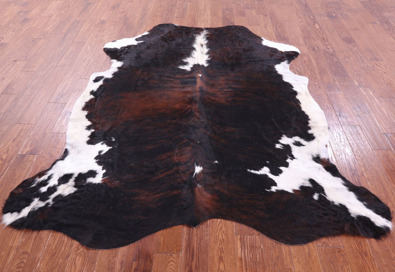 Tricolor Natural Cowhide Rug - XLarge 7'6"H x 6'6"W