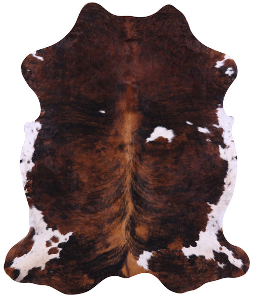 Tricolor Natural Cowhide Rug - XLarge 7'5"H x 6'1"W