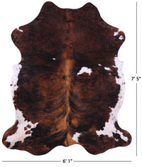 Thumbnail for Tricolor Natural Cowhide Rug - XLarge 7'5