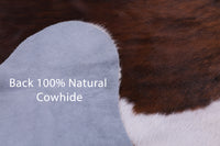 Thumbnail for Brown & White Natural Cowhide Rug - Large 6'9