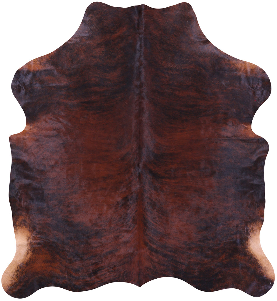 Dark Brindle Natural Cowhide Rug - Large 6'9"H x 6'1"W