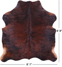 Thumbnail for Brindle Brown Natural Cowhide Rug - Large 6'9