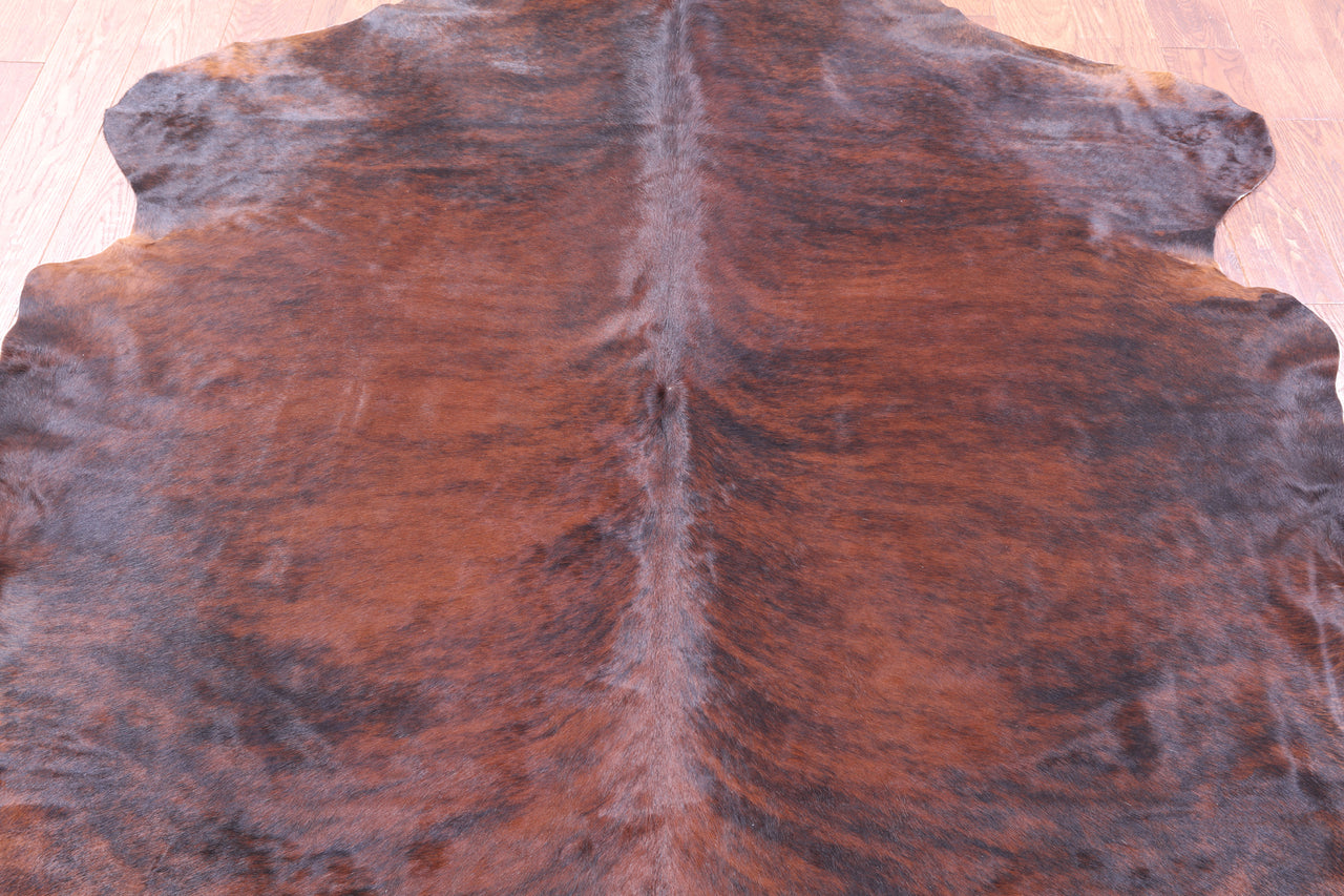 Brindle Brown Natural Cowhide Rug - Large 6'9"H x 6'1"W