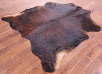 Thumbnail for Brindle Brown Natural Cowhide Rug - Large 6'9