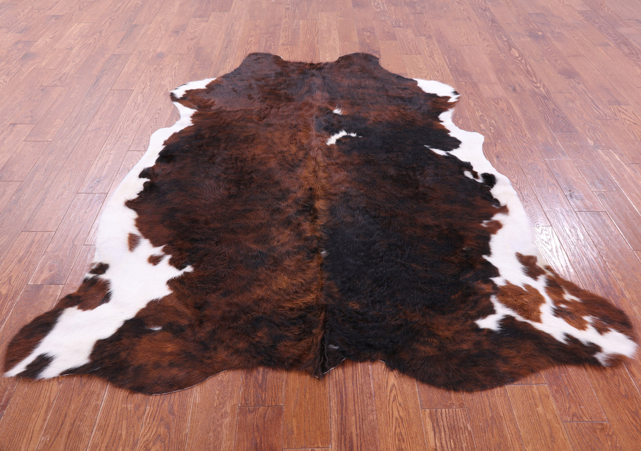 Tricolor Natural Cowhide Rug - XLarge 7'0"H x 6'5"W