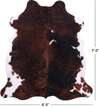 Thumbnail for Tricolor Natural Cowhide Rug - XLarge 7'0