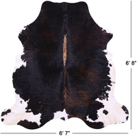 Thumbnail for Tricolor Natural Cowhide Rug - Large 6'8