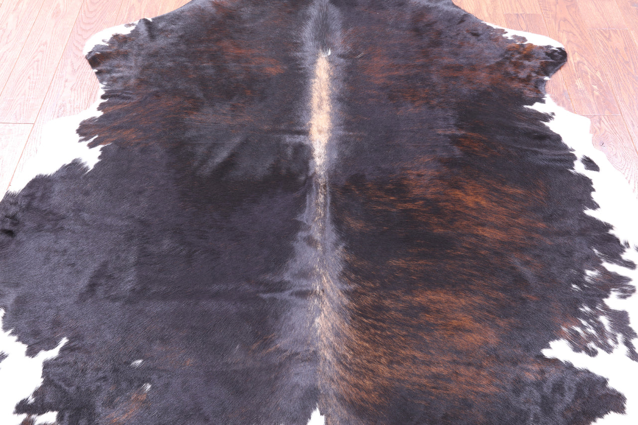 Tricolor Natural Cowhide Rug - Large 6'8"H x 6'7"W