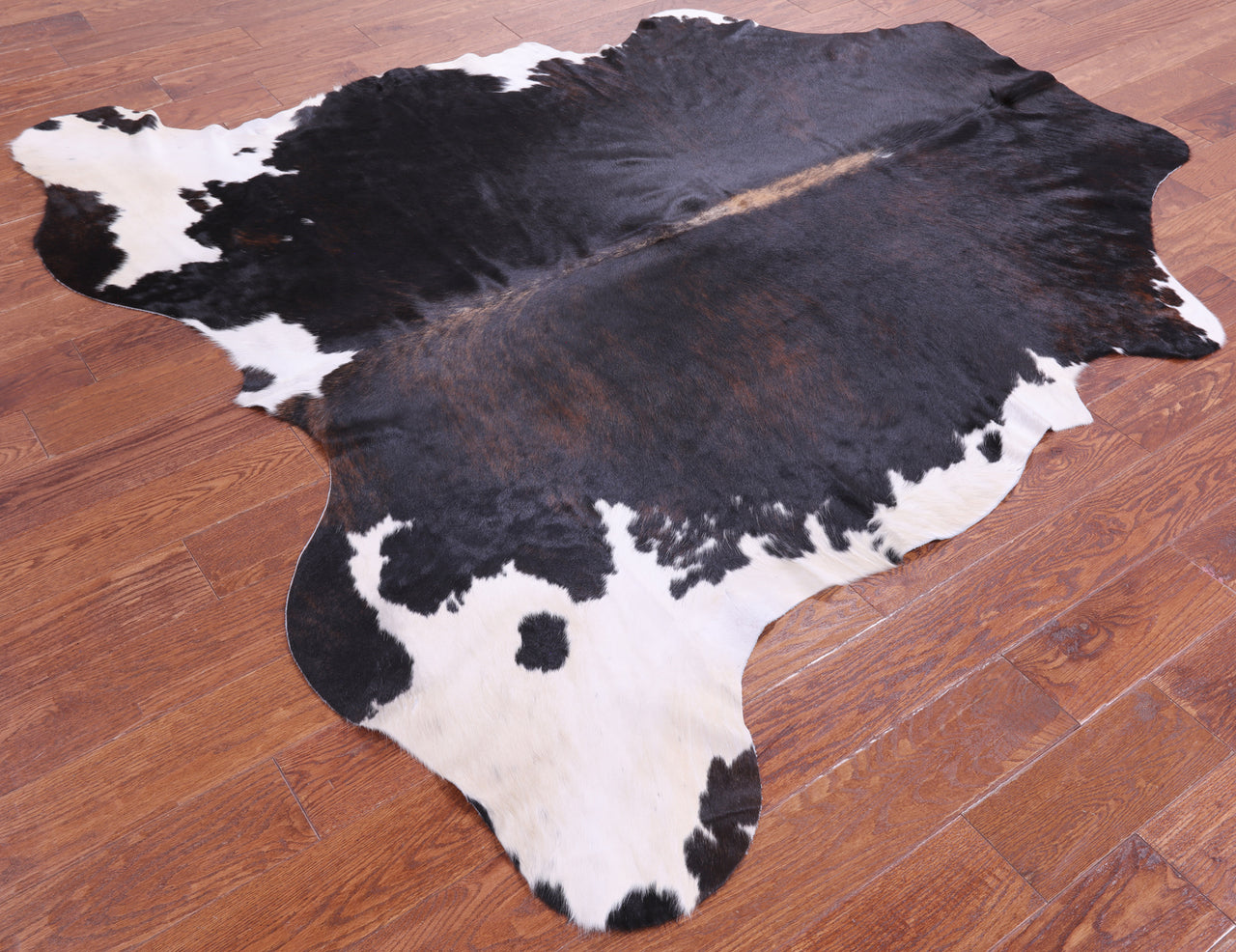 Tricolor Natural Cowhide Rug - Large 6'8"H x 6'7"W