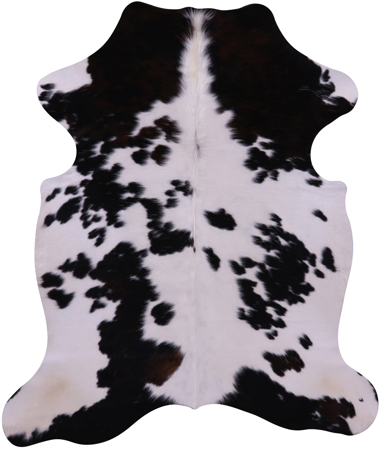 Black & White Natural Cowhide Rug - Large 6'6"H x 5'4"W