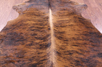 Thumbnail for Brindle Brown Natural Cowhide Rug - XLarge 7'1