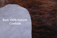 Thumbnail for Brindle Brown Natural Cowhide Rug - XLarge 7'1