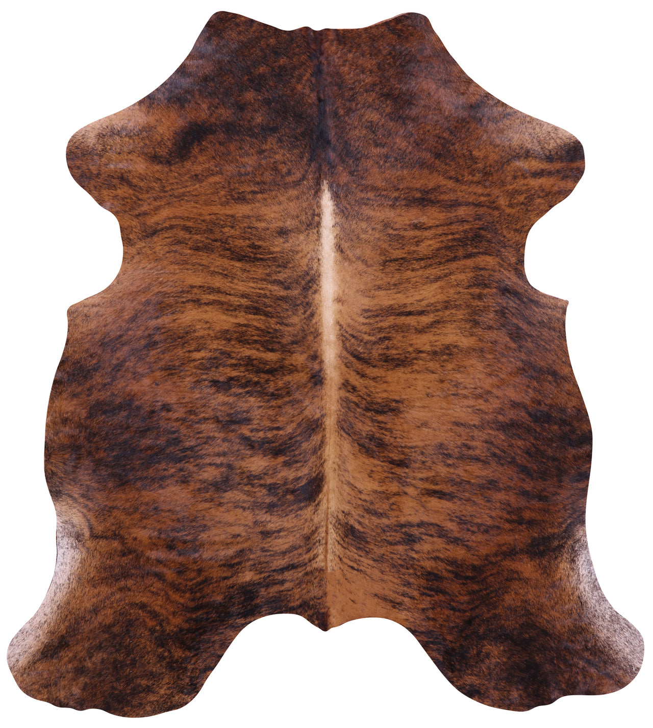 Brindle Brown Natural Cowhide Rug - XLarge 7'1"H x 6'3"W