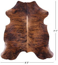 Thumbnail for Brindle Brown Natural Cowhide Rug - XLarge 7'1