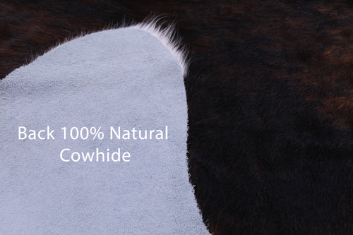 Tricolor Natural Cowhide Rug - Large 6'8