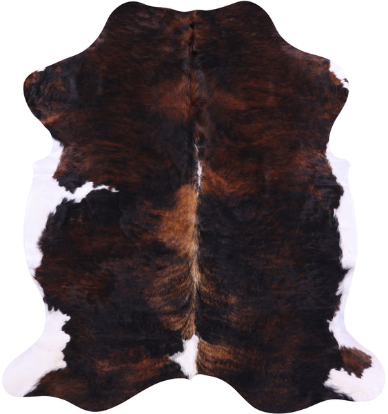 Tricolor Natural Cowhide Rug - Large 6'8"H x 6'1"W