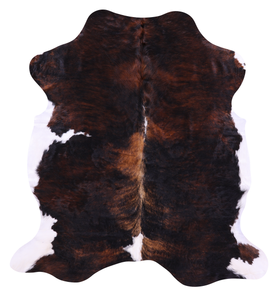 Tricolor Natural Cowhide Rug - Large 6'8"H x 6'1"W