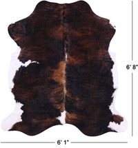 Thumbnail for Tricolor Natural Cowhide Rug - Large 6'8