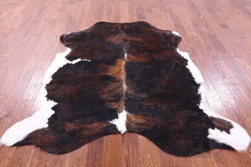 Tricolor Natural Cowhide Rug - Large 6'8