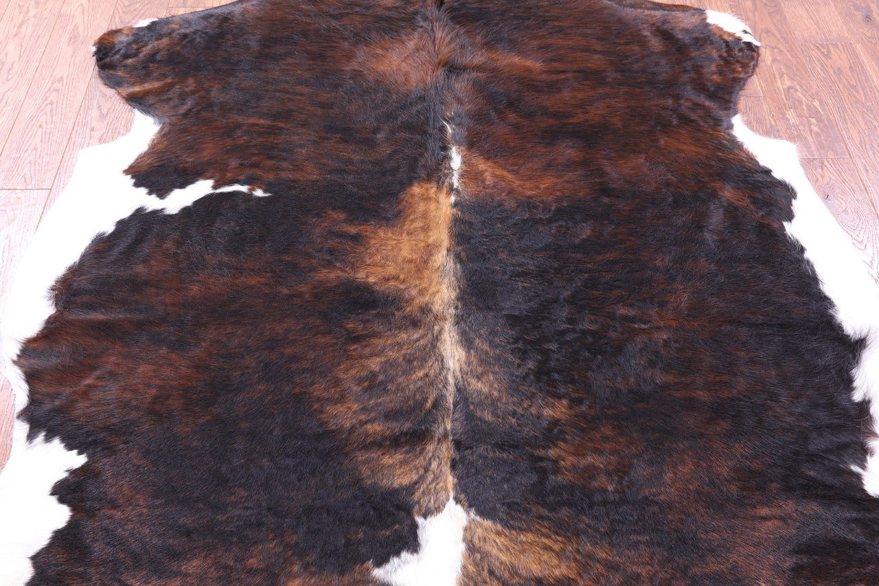 Tricolor Natural Cowhide Rug - Large 6'8"H x 6'1"W