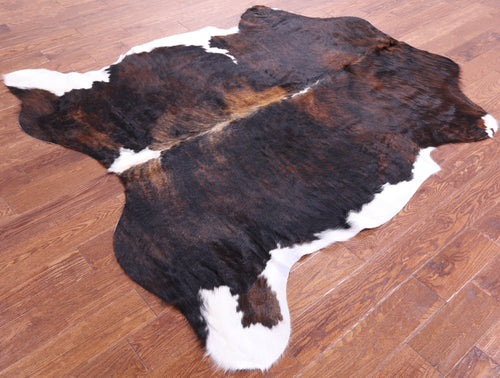Tricolor Natural Cowhide Rug - Large 6'8