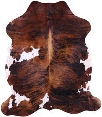 Thumbnail for Tricolor Natural Cowhide Rug - Large 6'11