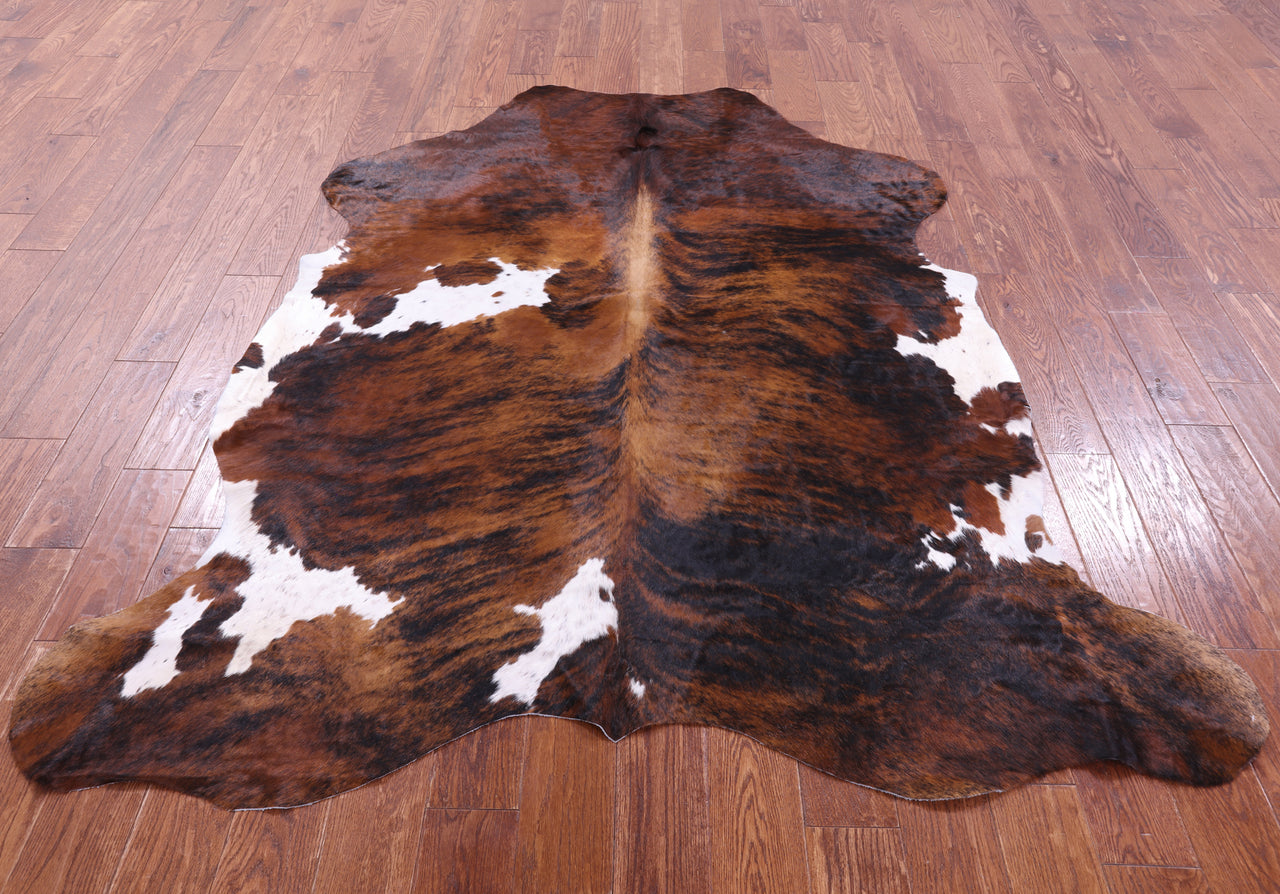 Tricolor Natural Cowhide Rug - Large 6'11"H x 5'11"W