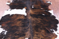 Thumbnail for Tricolor Natural Cowhide Rug - Large 6'8