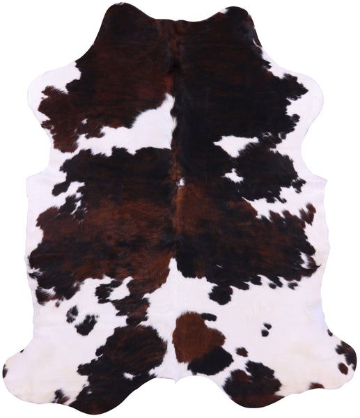 Tricolor Natural Cowhide Rug - Large 6'11"H x 5'10"W