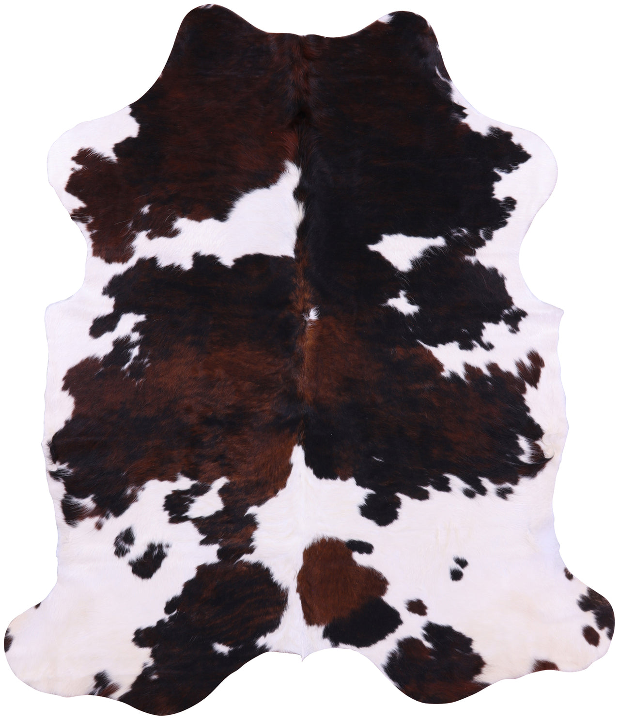 Tricolor Natural Cowhide Rug - Large 6'11"H x 5'10"W