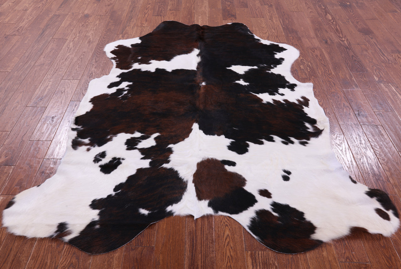 Tricolor Natural Cowhide Rug - Large 6'11"H x 5'10"W