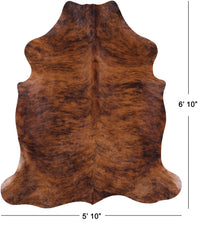 Thumbnail for Brindle Brown Natural Cowhide Rug - Large 6'10