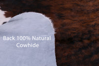 Thumbnail for Brown & White Natural Cowhide Rug - Large 6'6