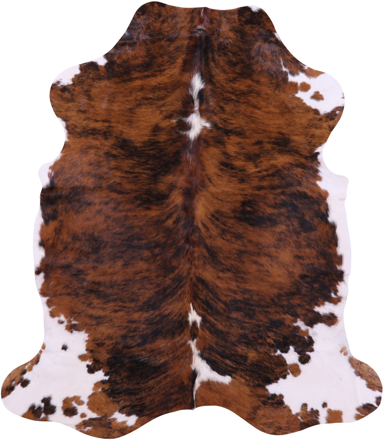 Tricolor Natural Cowhide Rug - Large 6'7"H x 5'9"W