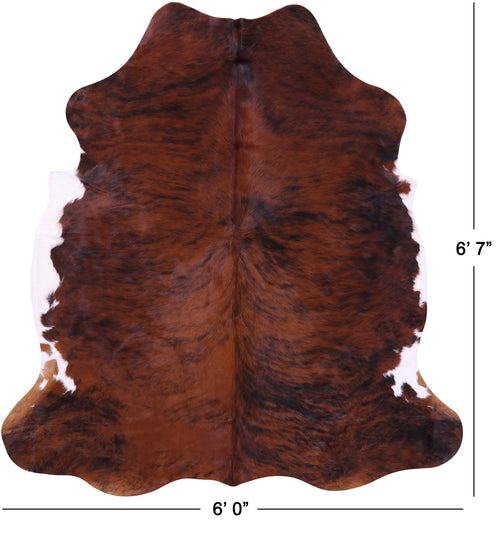 Brindle Natural Cowhide Rug - Large 6'7