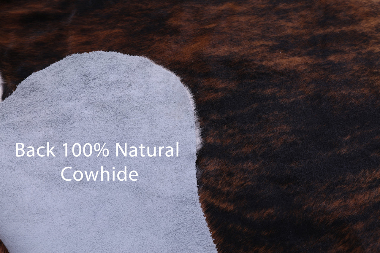 Tricolor Natural Cowhide Rug - XLarge 7'1"H x 6'6"W