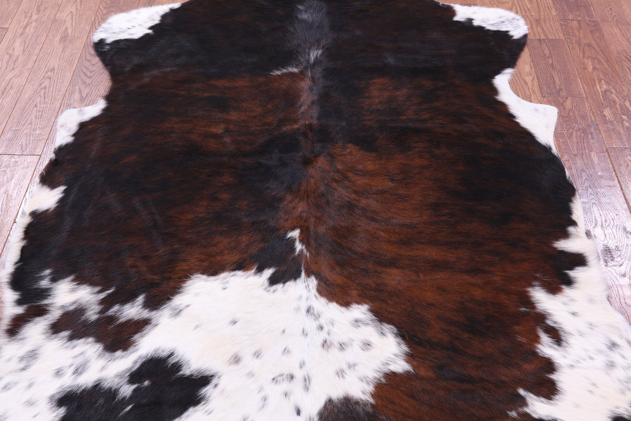 Tricolor Natural Cowhide Rug - Large 6'7"H x 5'10"W