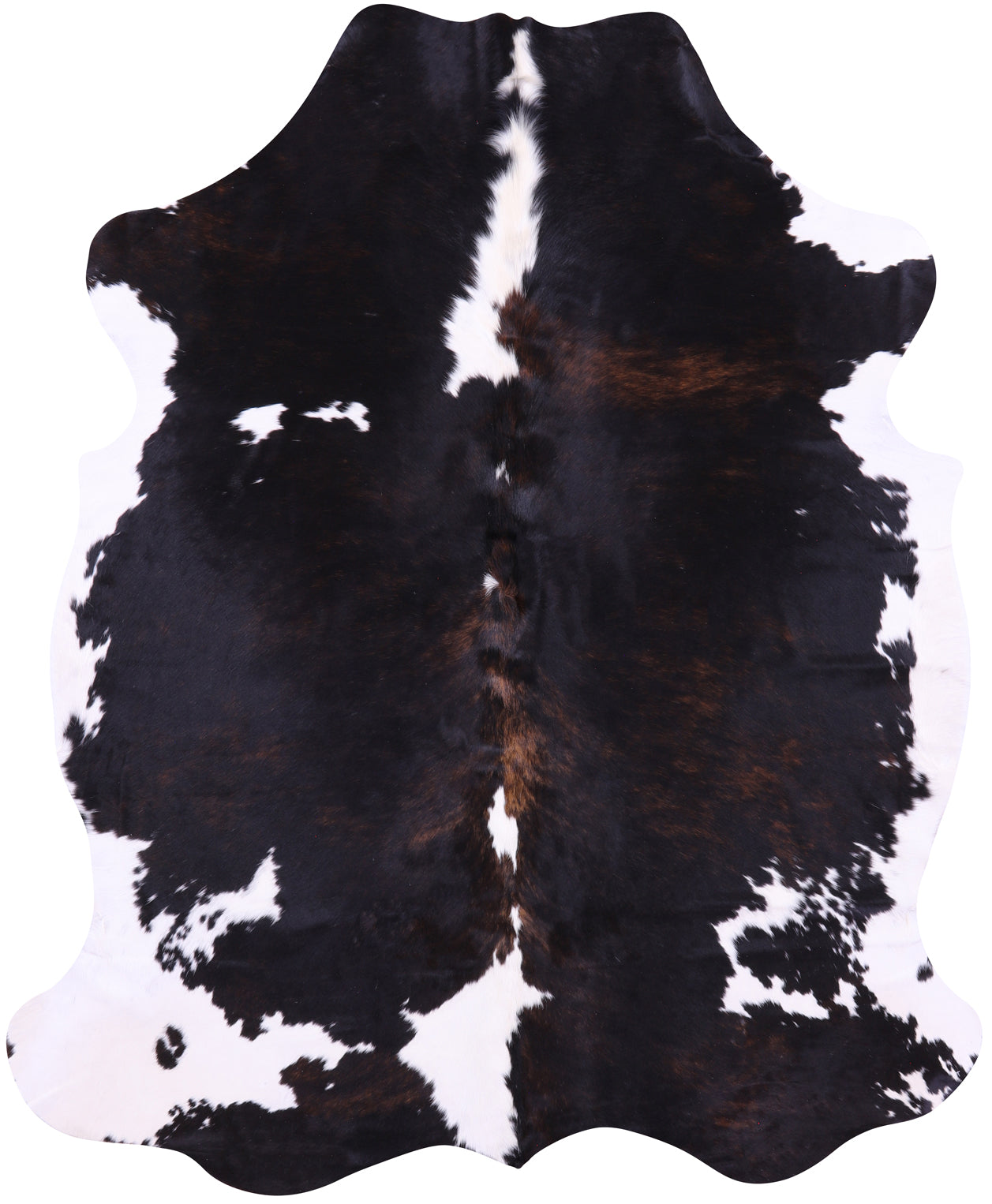 Tricolor Natural Cowhide Rug - Large 6'10"H x 5'5"W