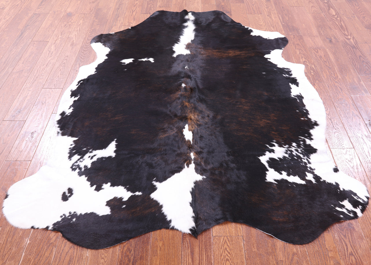 Tricolor Natural Cowhide Rug - Large 6'10"H x 5'5"W