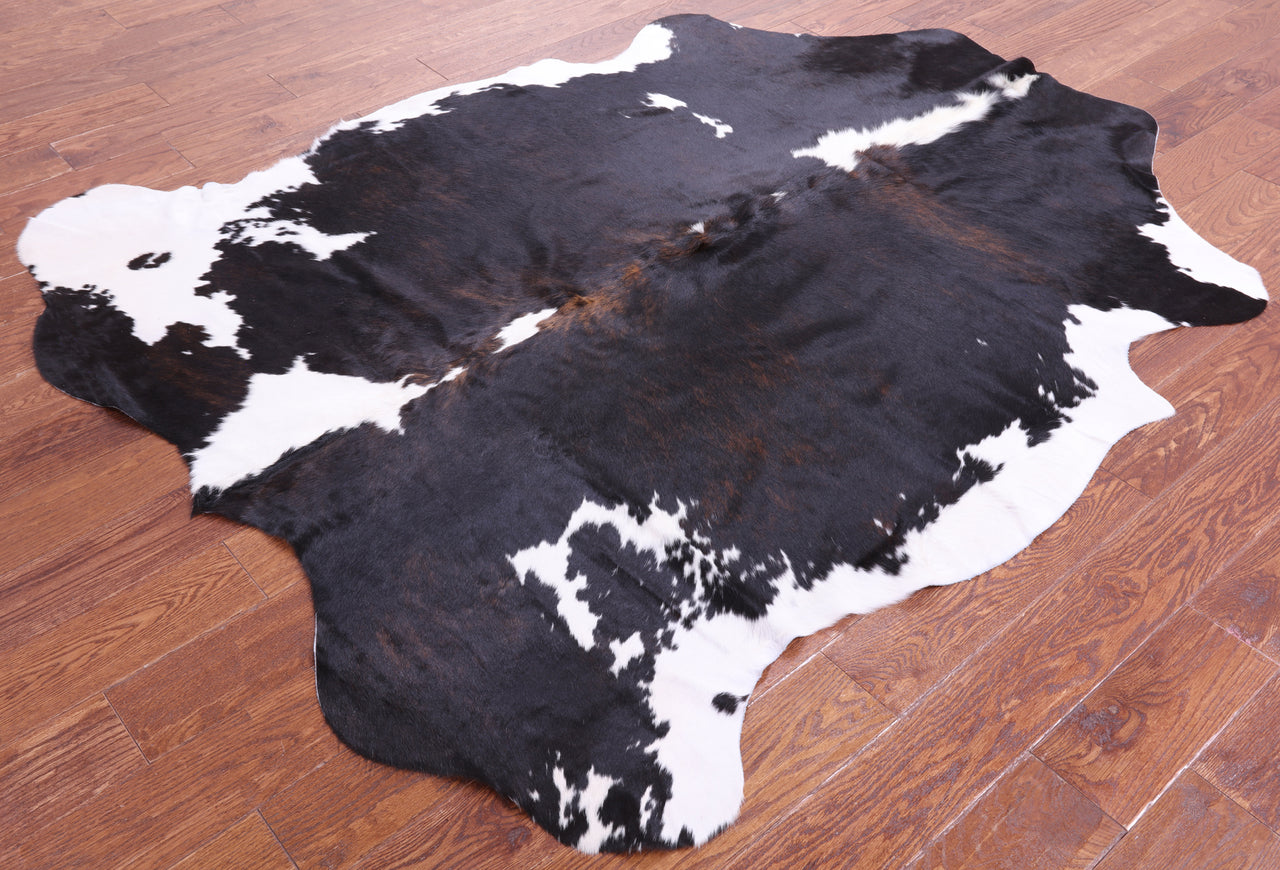 Tricolor Natural Cowhide Rug - Large 6'10"H x 5'5"W