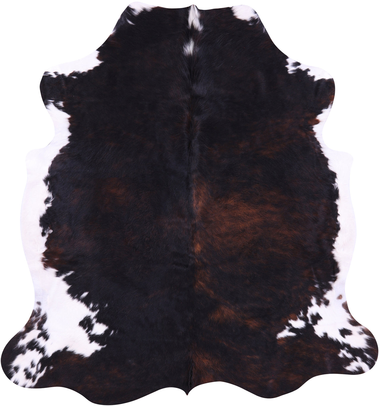 Tricolor Natural Cowhide Rug - Large 6'6"H x 6'0"W