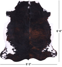 Thumbnail for Tricolor Natural Cowhide Rug - Large 6'6