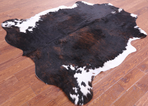 Tricolor Natural Cowhide Rug - Large 6'6